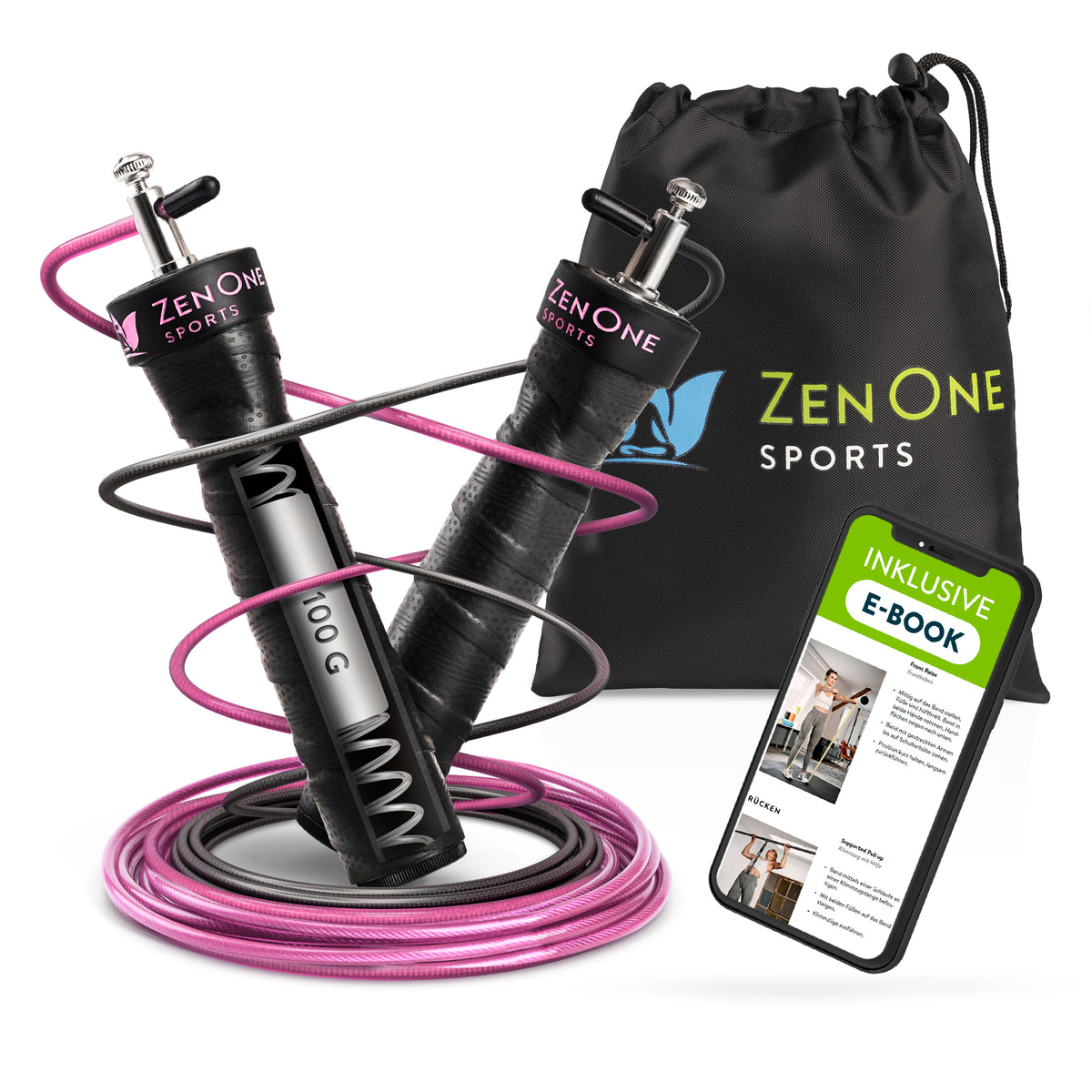 ZenRope Springseil mit Kugellagern & Stahlseil (verstellbar)