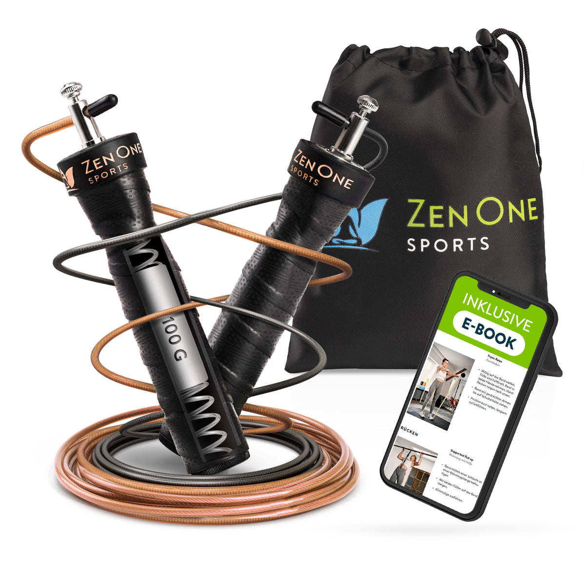 ZenRope Springseil mit Kugellagern & Stahlseil (verstellbar)
