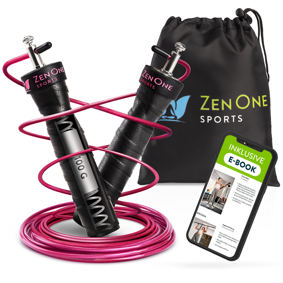 ZenRope Springseil mit Kugellagern & Stahlseil (verstellbar)