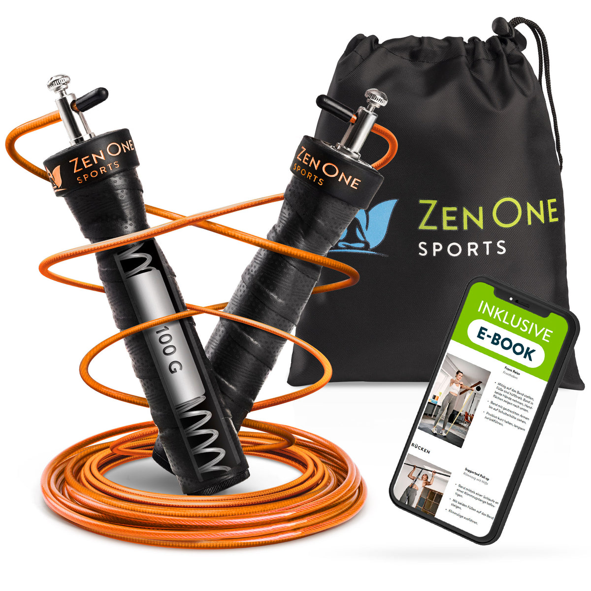 ZenRope Springseil mit Kugellagern & Stahlseil (verstellbar)