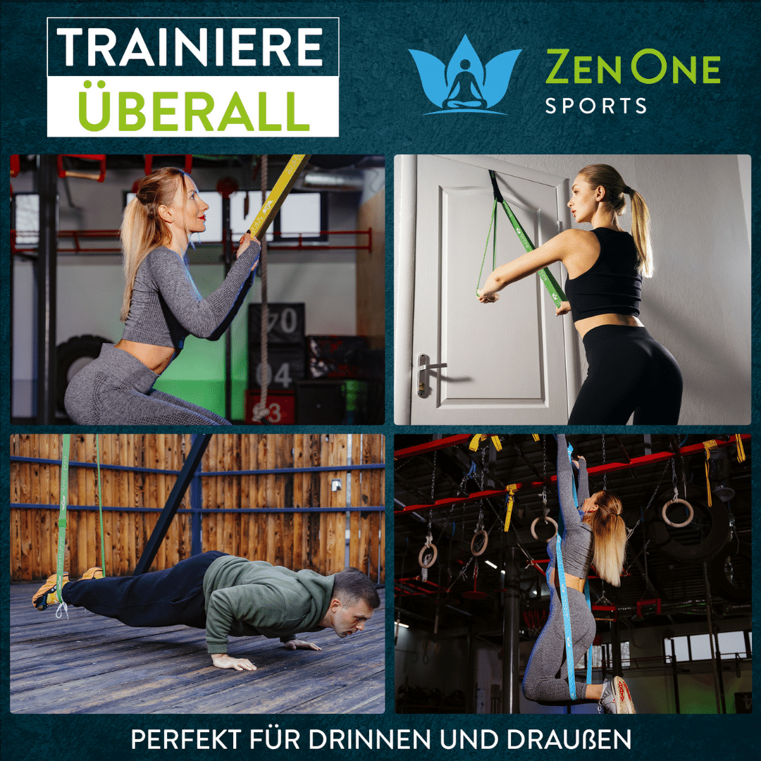 ZenBands Power Stoff Widerstandsband 104 cm – Klimmzugband (6 Stärken)