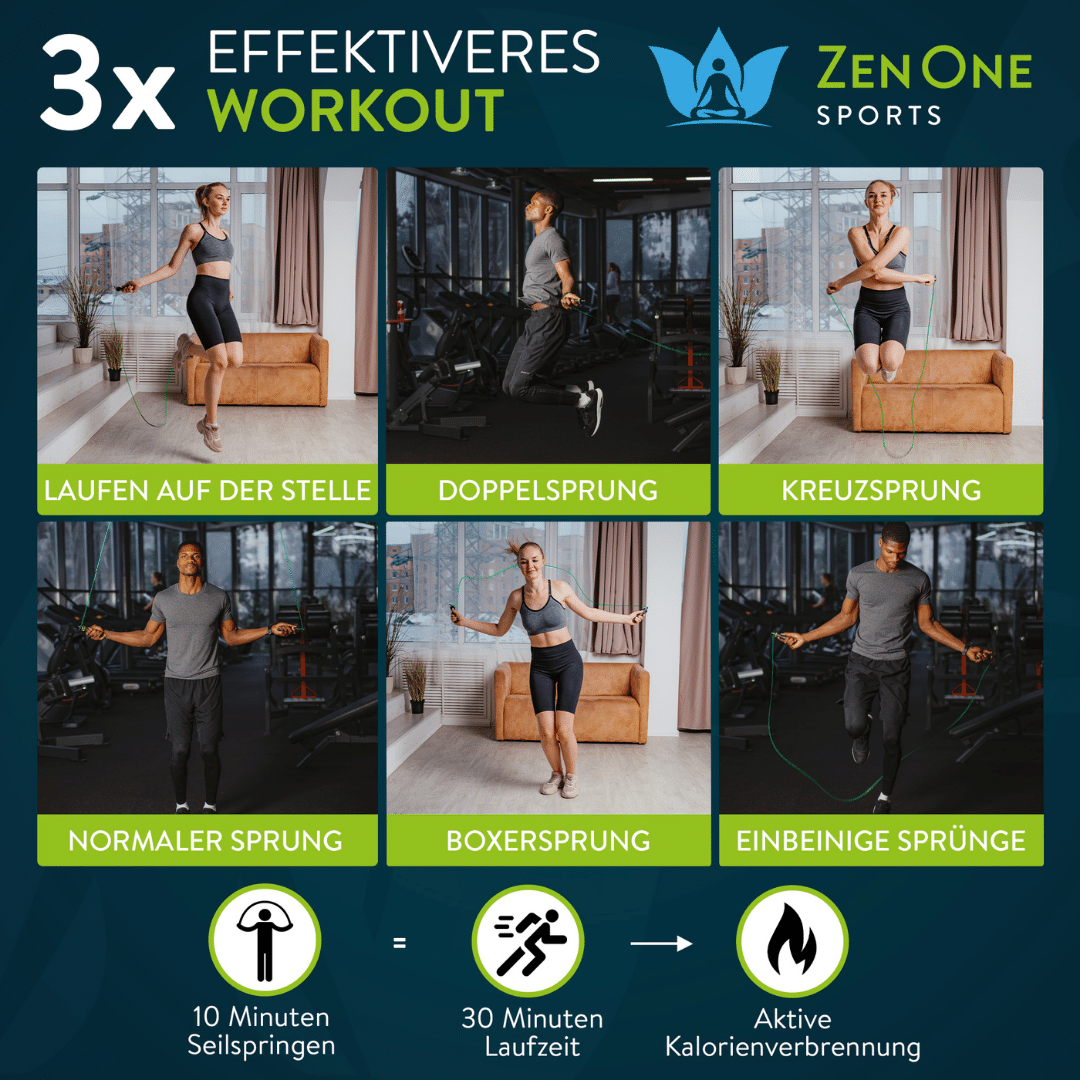 ZenRope Springseil mit Kugellagern & Stahlseil (verstellbar)