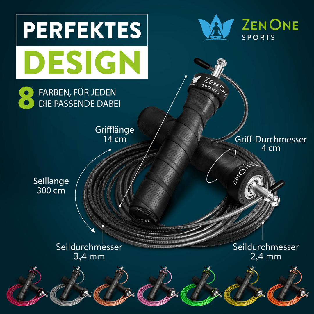 ZenRope Springseil mit Kugellagern & Stahlseil (verstellbar)