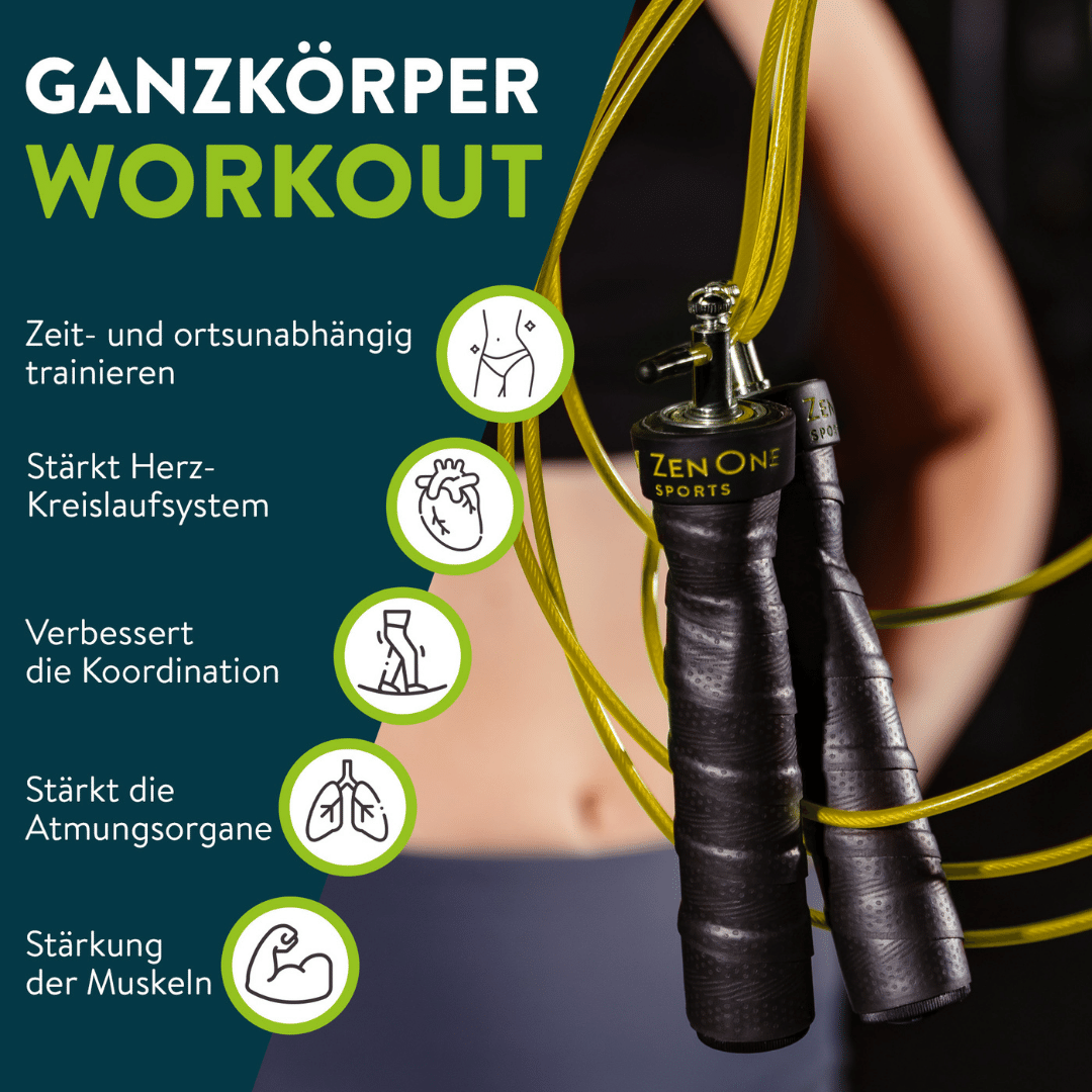 ZenRope Springseil mit Kugellagern & Stahlseil (verstellbar)