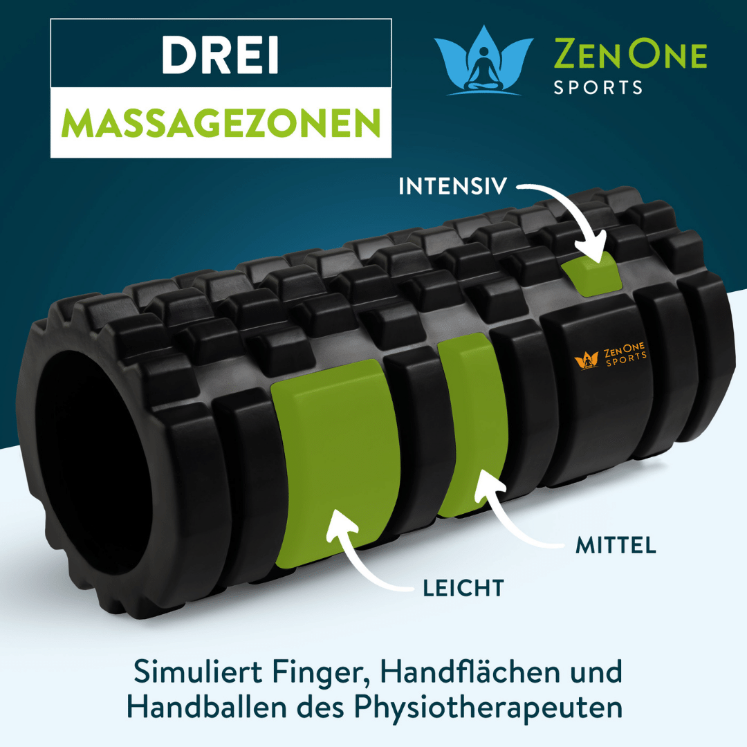 ZenRoller Faszienrolle mit 3D-Noppen (33 × 14 cm)