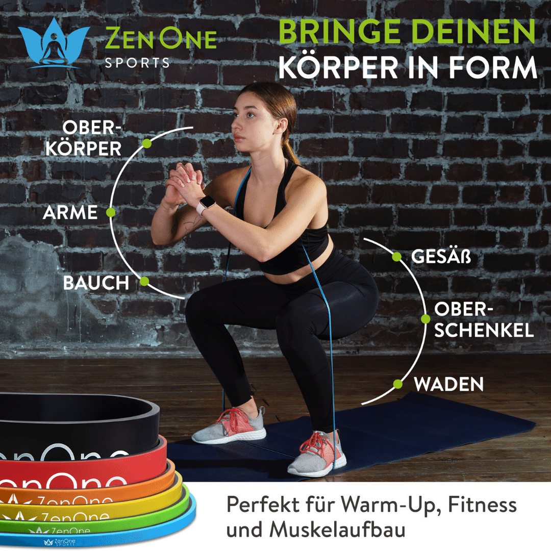 ZenBands Power Latex Bundle – Widerstandsbänder Set 104 cm