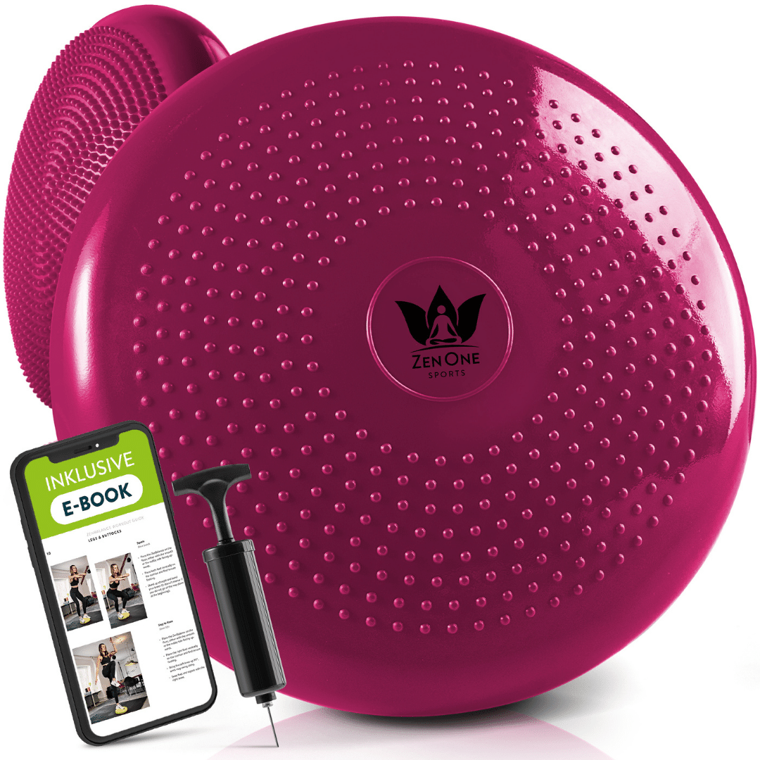 ZenBalance Ballsitzkissen mit Pumpe und Workout-Guide