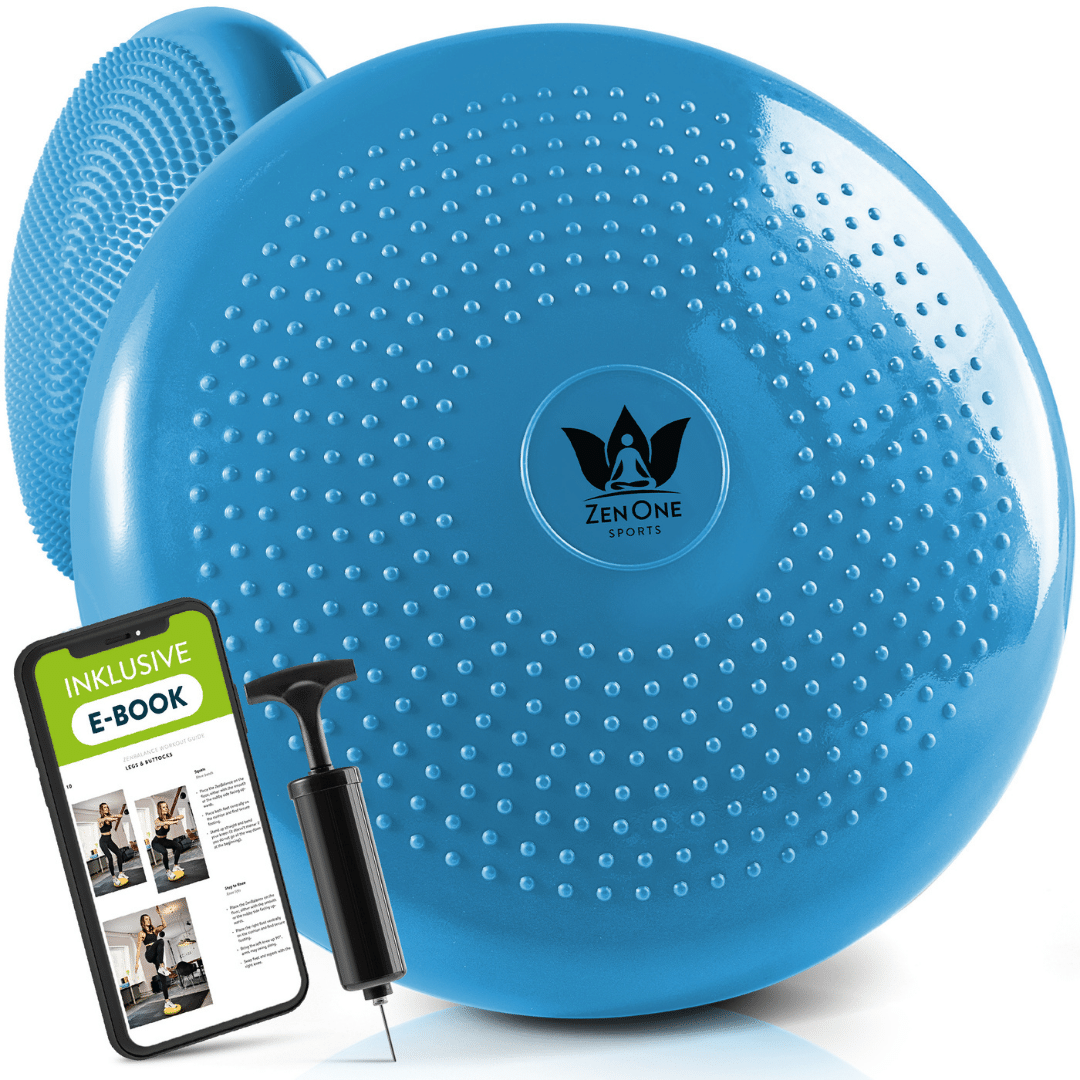 ZenBalance Ballsitzkissen mit Pumpe und Workout-Guide