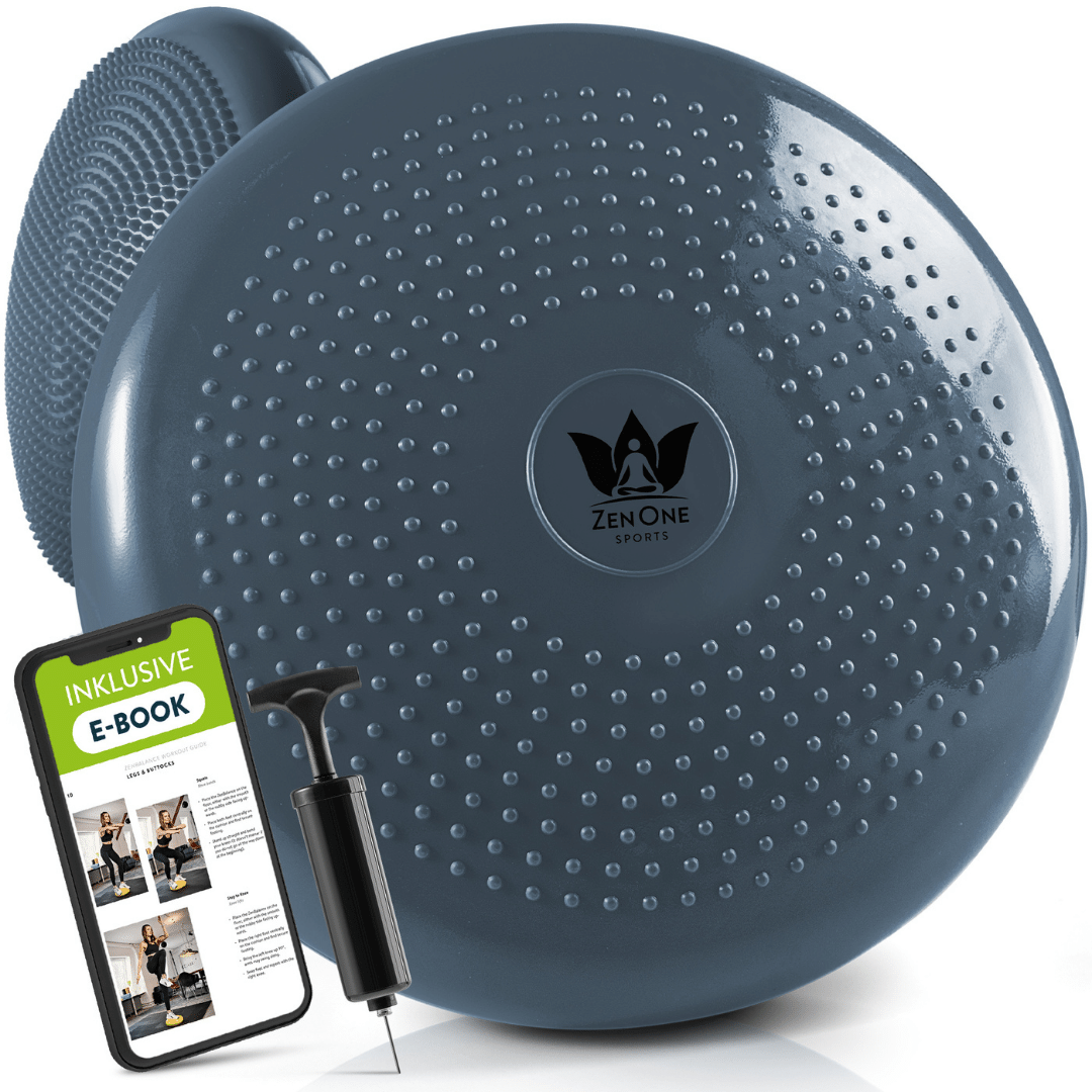 ZenBalance Ballsitzkissen mit Pumpe und Workout-Guide