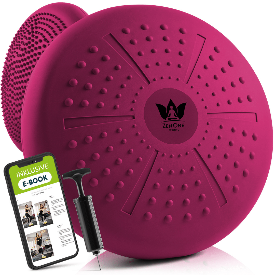 ZenBalance Ballsitzkissen mit Pumpe und Workout-Guide