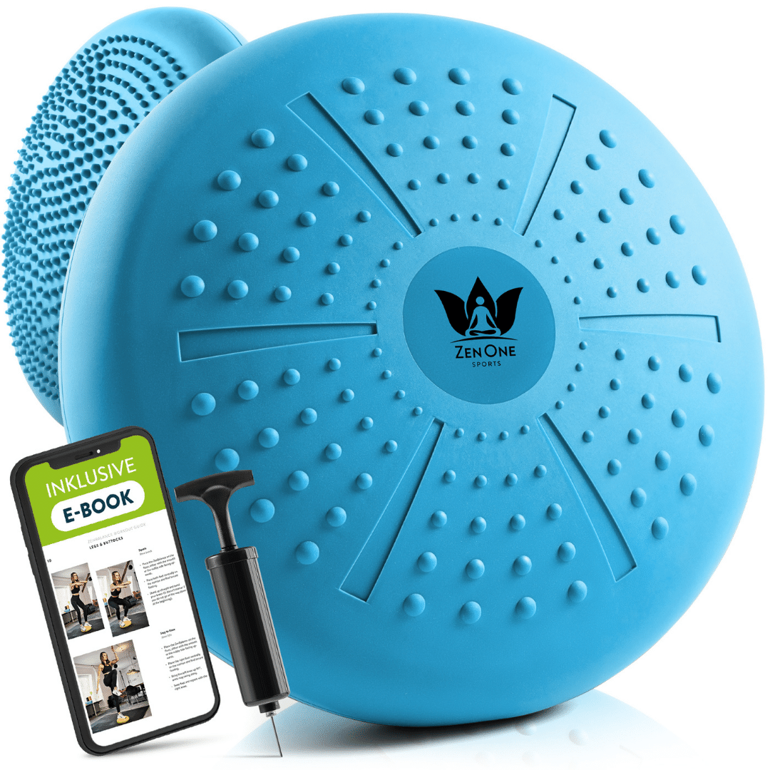 ZenBalance Ballsitzkissen mit Pumpe und Workout-Guide