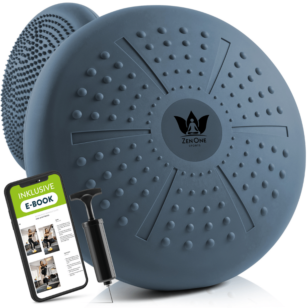 ZenBalance Ballsitzkissen mit Pumpe und Workout-Guide