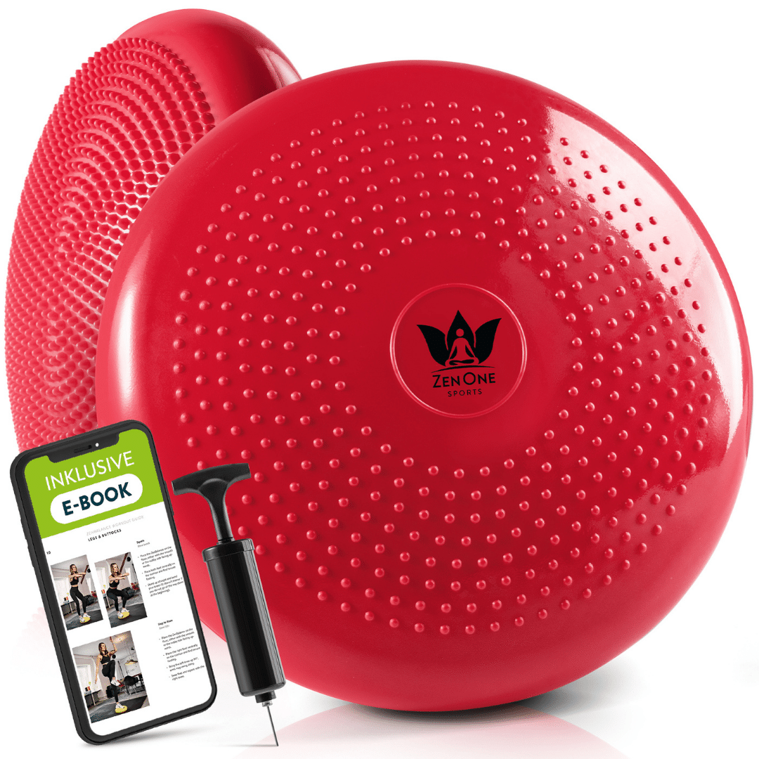 ZenBalance Ballsitzkissen mit Pumpe und Workout-Guide