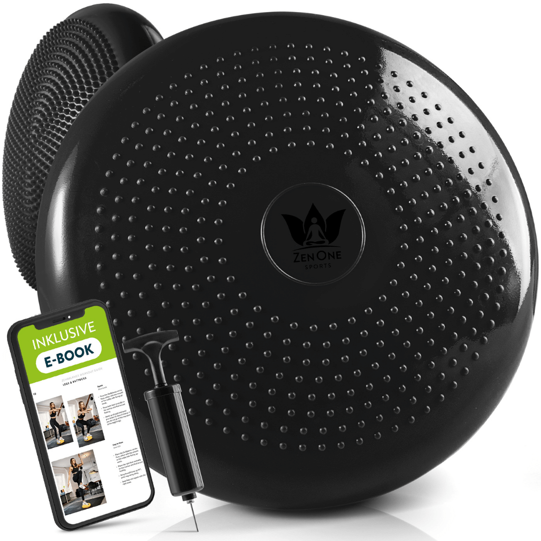 ZenBalance Ballsitzkissen mit Pumpe und Workout-Guide