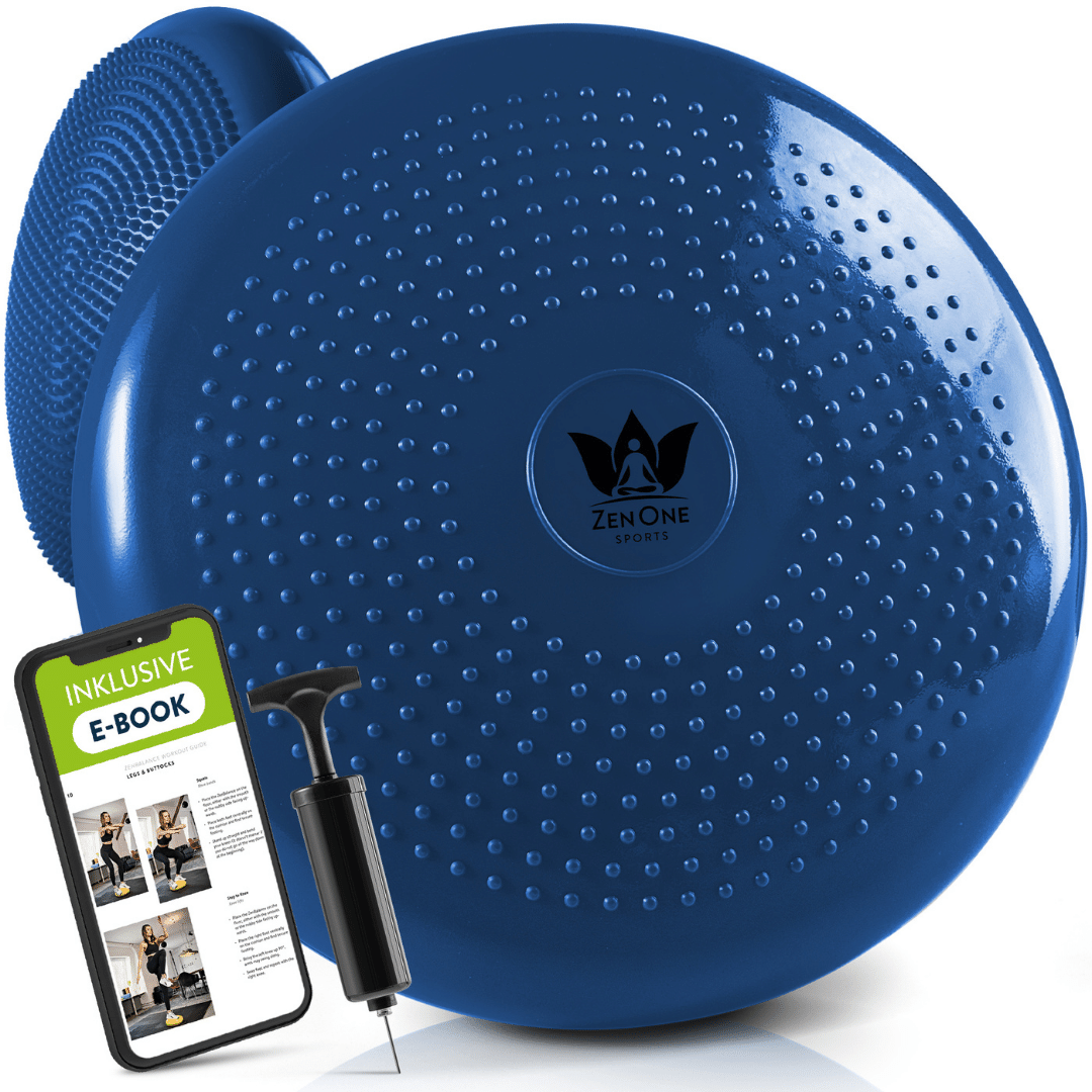 ZenBalance Ballsitzkissen mit Pumpe und Workout-Guide