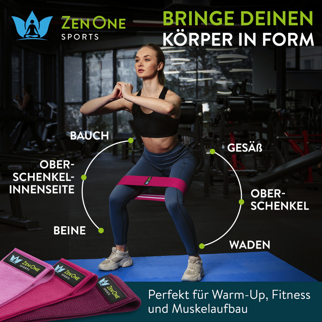ZenLoops Hip Bands 3er Set – Anwendung beim Training